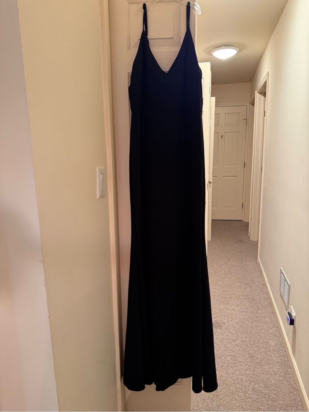 Lulu's Black V-Neck Slip Maxi Dress